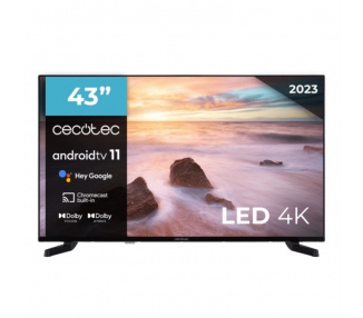 TV CECOTEC 43 LED 4K UHD FRAMELESS ANDROIDTV 11 ALU20043