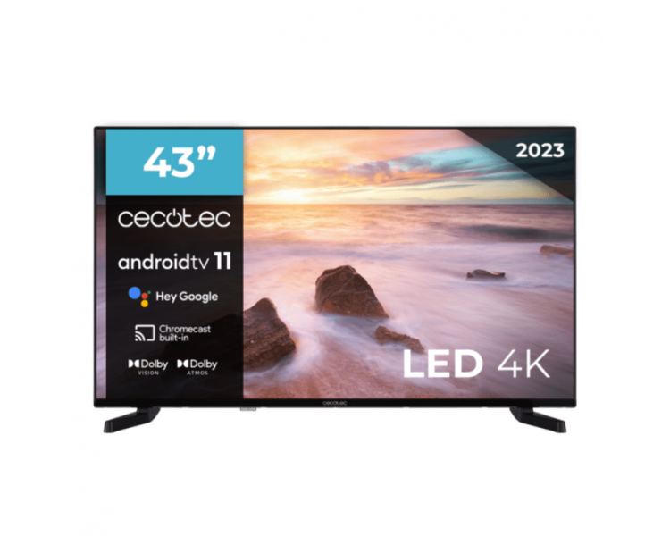 TV CECOTEC 43 LED 4K UHD FRAMELESS ANDROIDTV 11 ALU20043