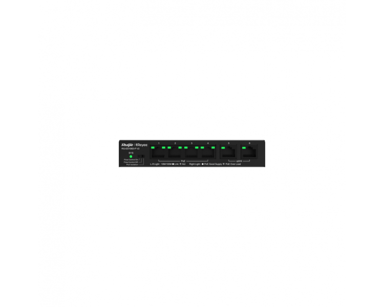 RUIJIE REYEE ETHERNET POE SWITCH 6 4XPOE PORTS ETHERNET METAL