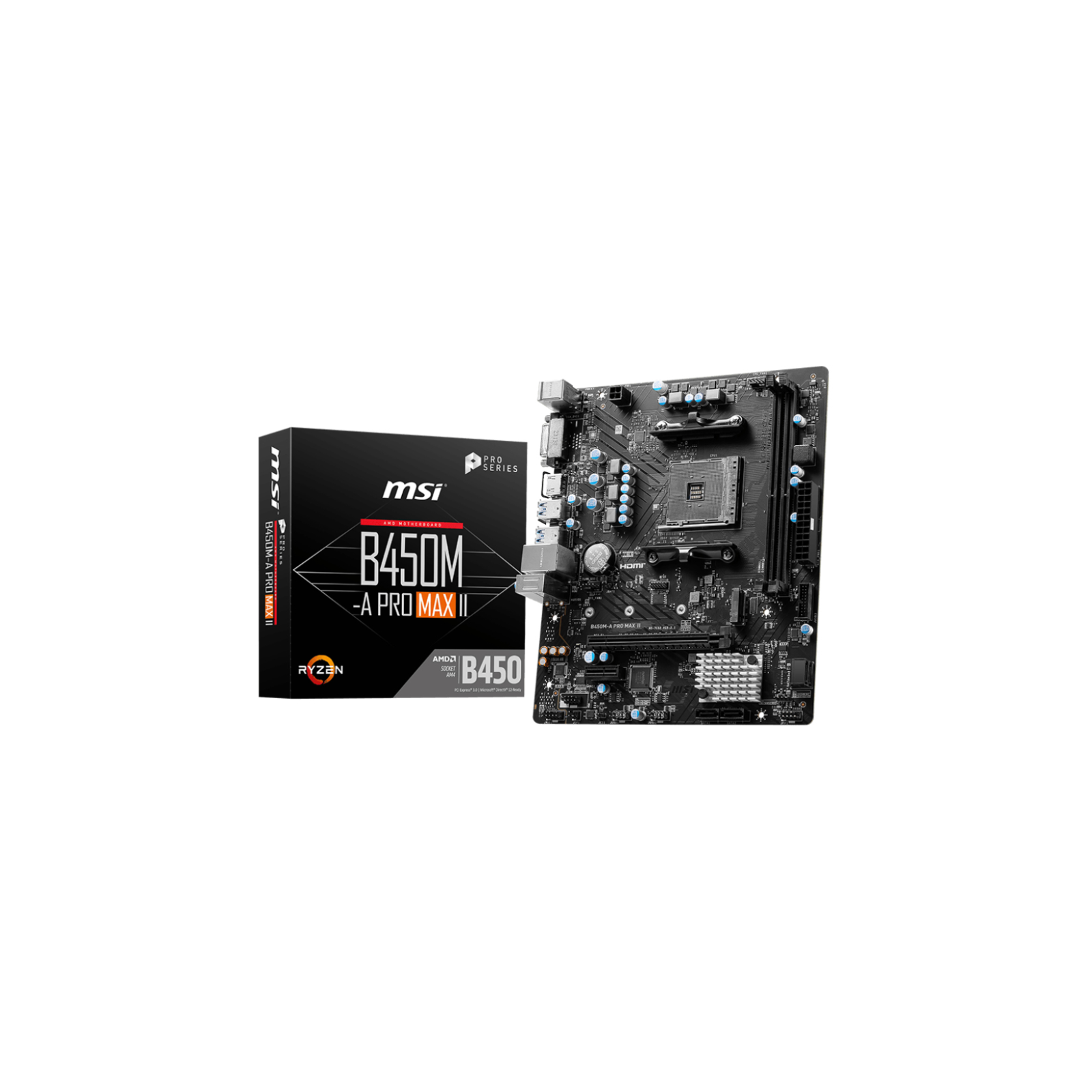 PLACA BASE MSI B450M A PRO MAX II AM4 MATX 2XDDR4