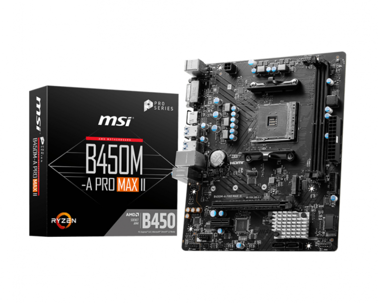 PLACA BASE MSI B450M A PRO MAX II AM4 MATX 2XDDR4