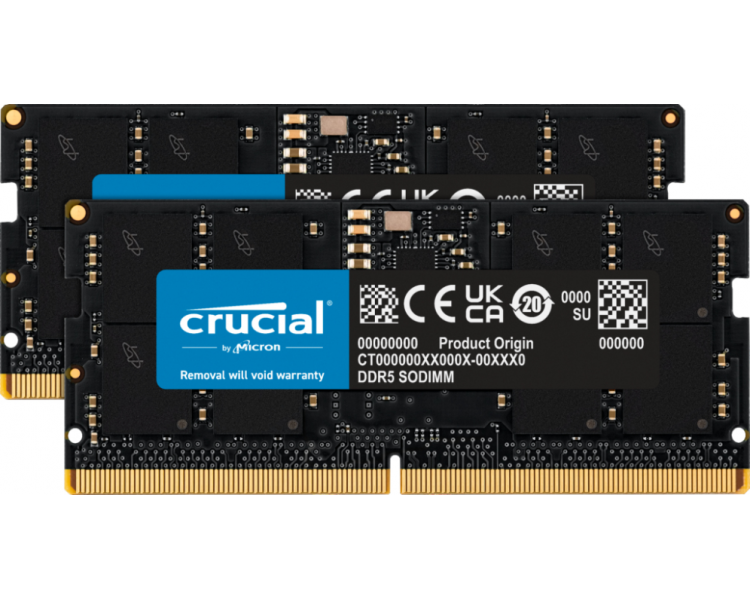 Memoria ram ddr5 32gb 2x16gb crucial