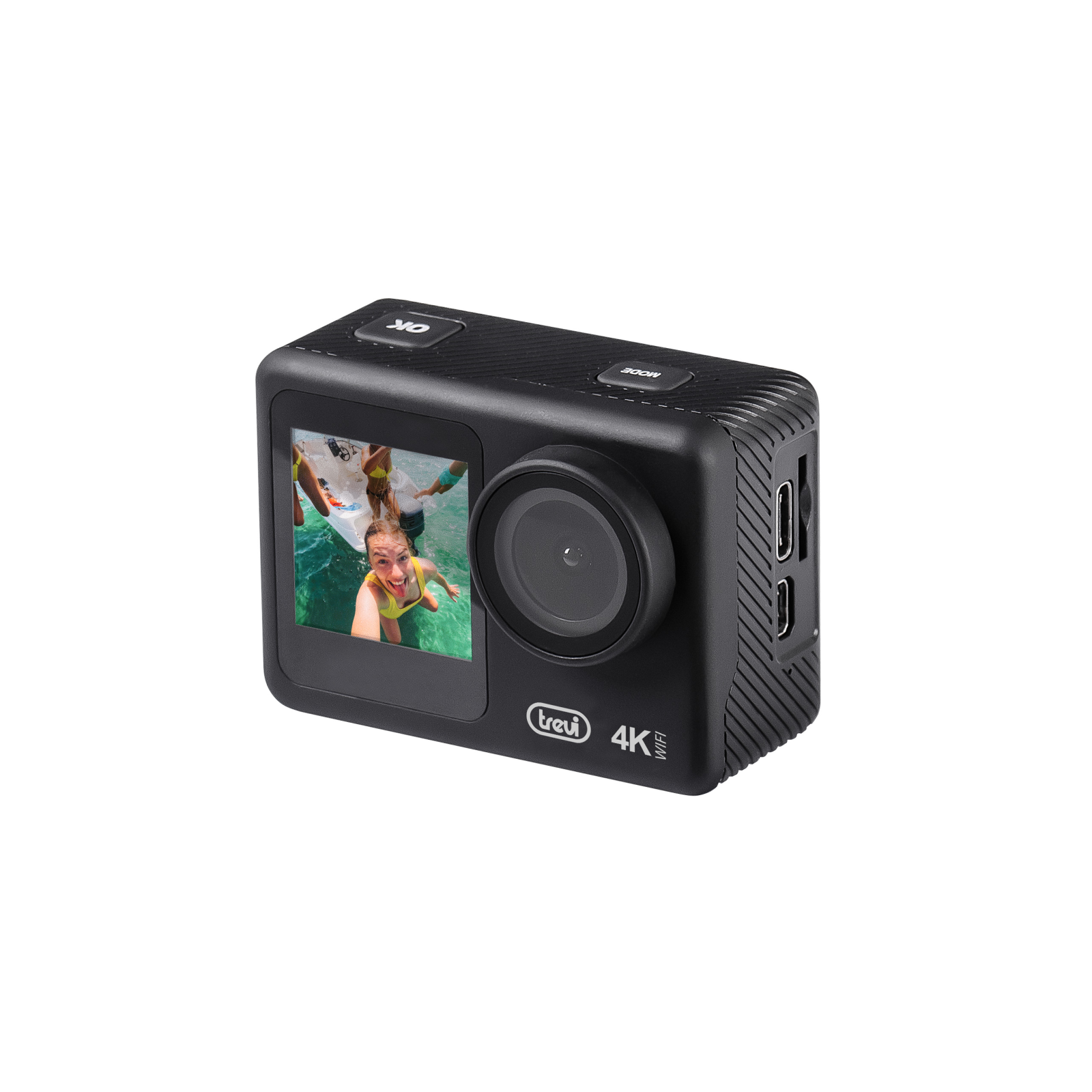 CaMARA DE ACCIoN DEPORTIVA 4K WI FI CON CARCASA SUBACUaTICA 30M TREVI GO 2550 4K