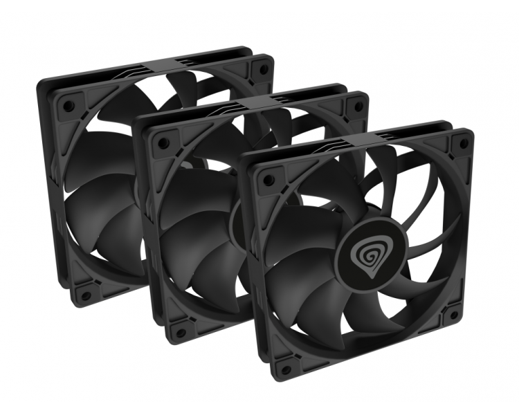 VENTILADOR CAJA GENESIS OXAL 120 NEGRO ALTO RENDIMIENTO 120 MM PACK 3 UDS