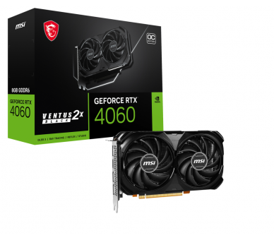 TARJETA GRAFICA MSI RTX 4060 VENTUS 2X BLACK 8GB OC