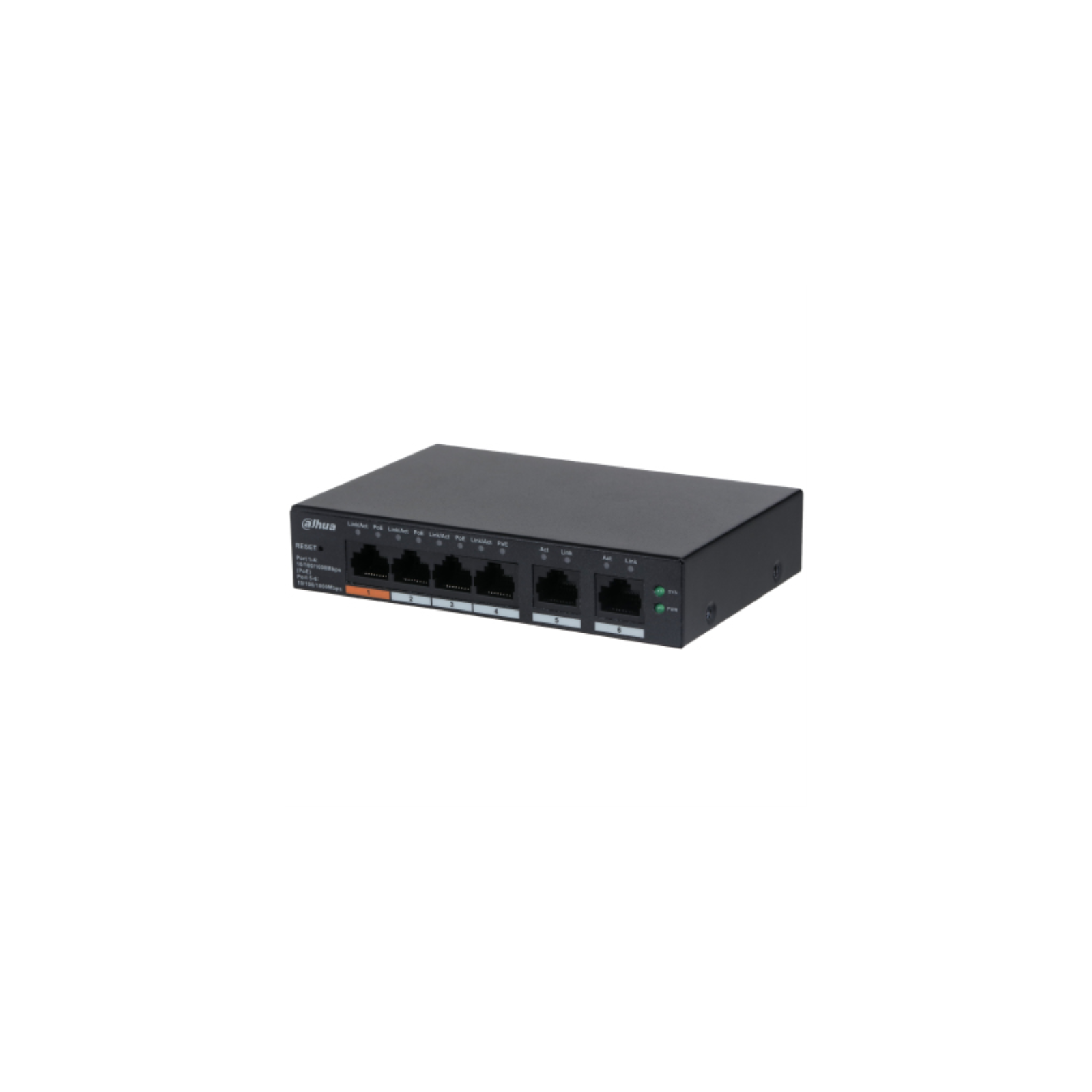 SWITCH IT DAHUA DH CS4006 4GT 60 GIGABIT SWITCH WITH 4 PORT POE