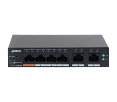 SWITCH CLOUD DAHUA DH CS4006 4ET 60 SWITCH WITH 4 PORT POE