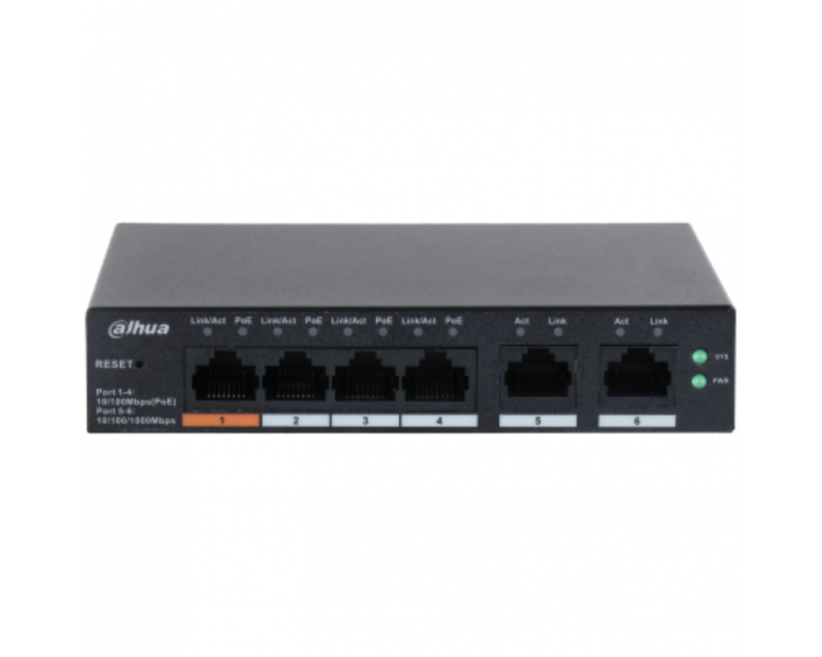 SWITCH CLOUD DAHUA DH CS4006 4ET 60 SWITCH WITH 4 PORT POE