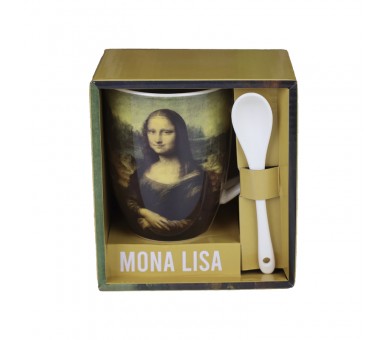 Taza ceramica con cuchara enesco mona