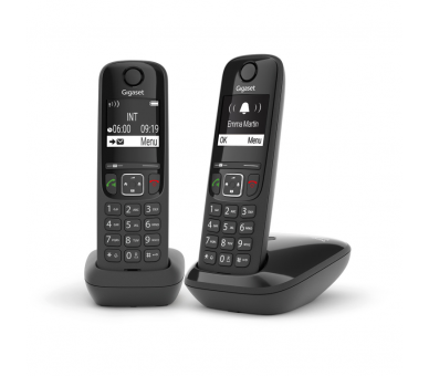 TELEFONO GIGASET AS690 INALAMBRICO DUO NEGRO