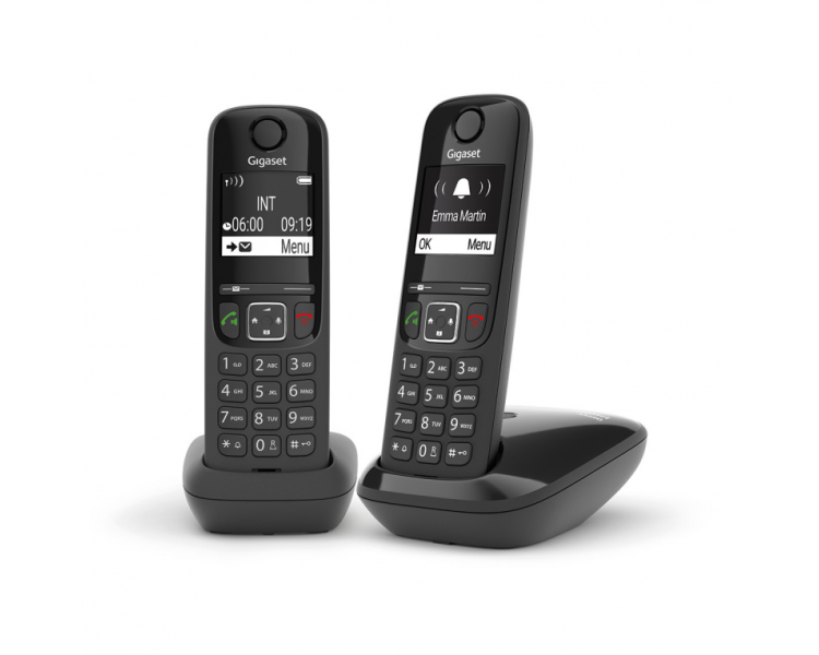 TELEFONO GIGASET AS690 INALAMBRICO DUO NEGRO