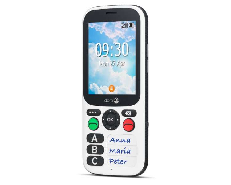 TELEFONO MOVIL SENIOR DORO 780X 28 512MB 4GB BLANCO NEGRO