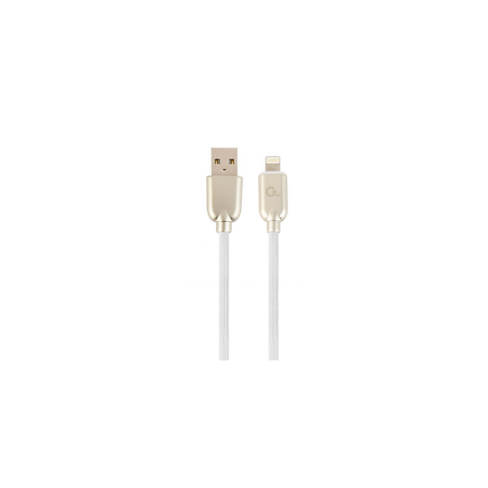 CABLE DE DATOS Y CARGA GEMBIRD 8 PINES DE CAUCHO PREMIUM 1 M BLANCO