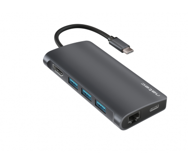 ADAPTADOR NATEC FOWLER 2 USB C A 3XUSB 30HDMI 4KRJ45SDMSD