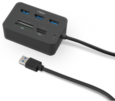 HUB USB NOX CON LECTOR TARJETAS ONE COMPLETE USB 3