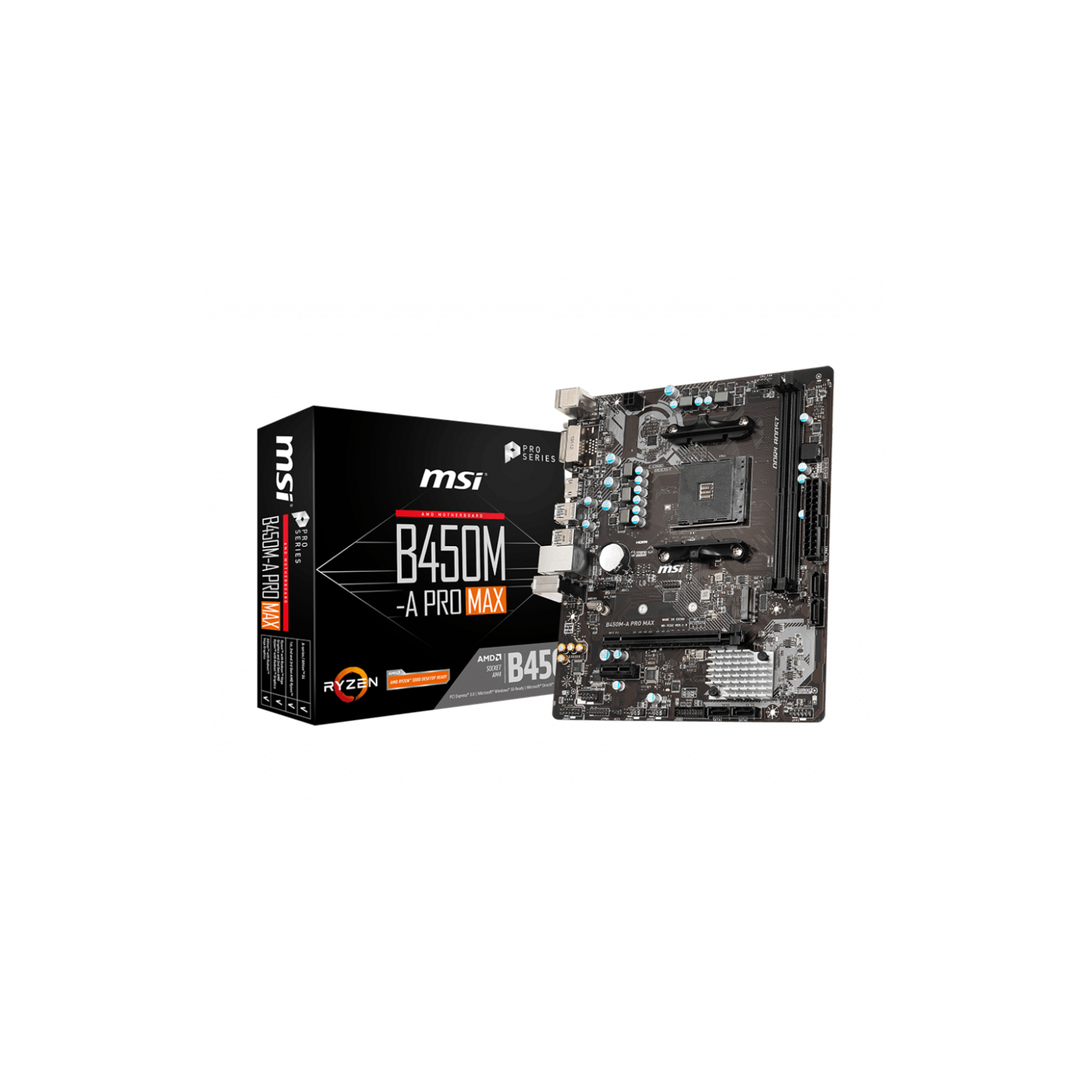 PLACA BASE MSI B450M A PRO MAX AM4 MATX 2XDDR4