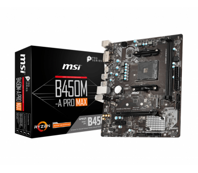 PLACA BASE MSI B450M A PRO MAX AM4 MATX 2XDDR4