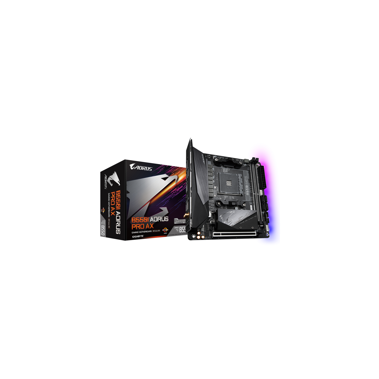 PLACA BASE GIGABYTE B550I AORUS PRO AX AM4 MITX 2XDDR4