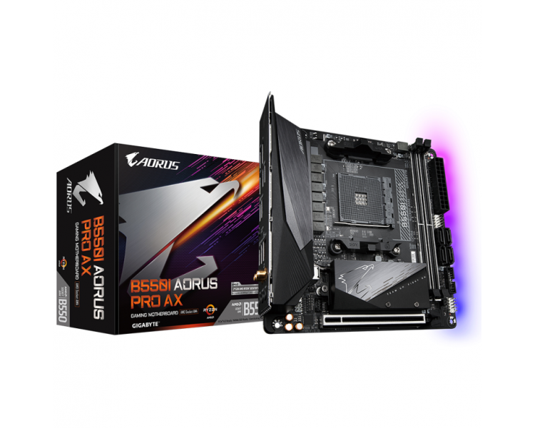 PLACA BASE GIGABYTE B550I AORUS PRO AX AM4 MITX 2XDDR4