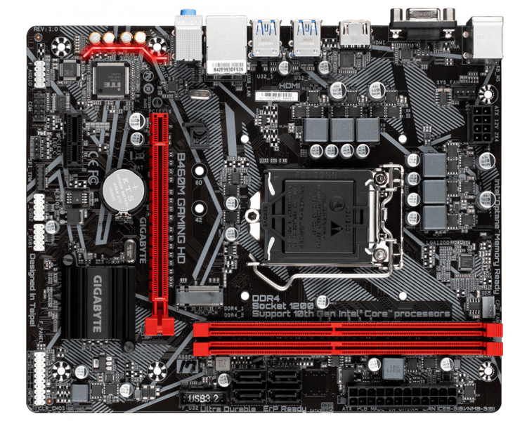 PLACA BASE GIGABYTE B460M GAMING HD 1200 MATX 2XDDR4