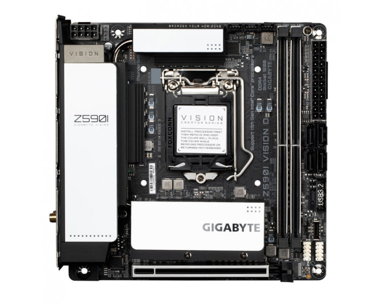 PLACA BASE GIGABYTE Z590I VISION D 1200 MITX 2XDDR4