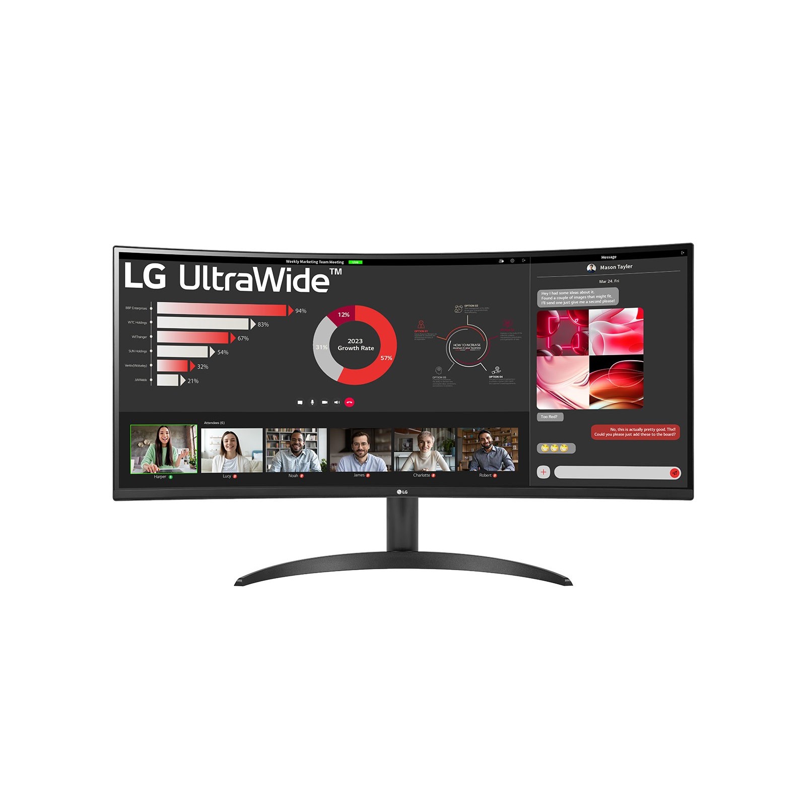 Monitor led lg 34wr50qc b 34pulgadas 3440