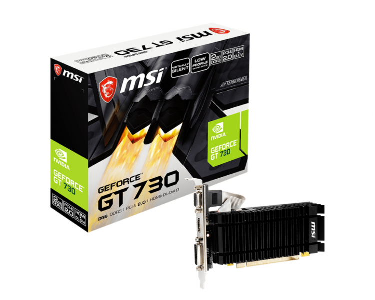 TARJETA GRAFICA MSI GT 730K 2GB GDDR3 V1 HDMI DVI D VGA LP