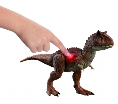 Figura mattel jurassic world carnotaurus