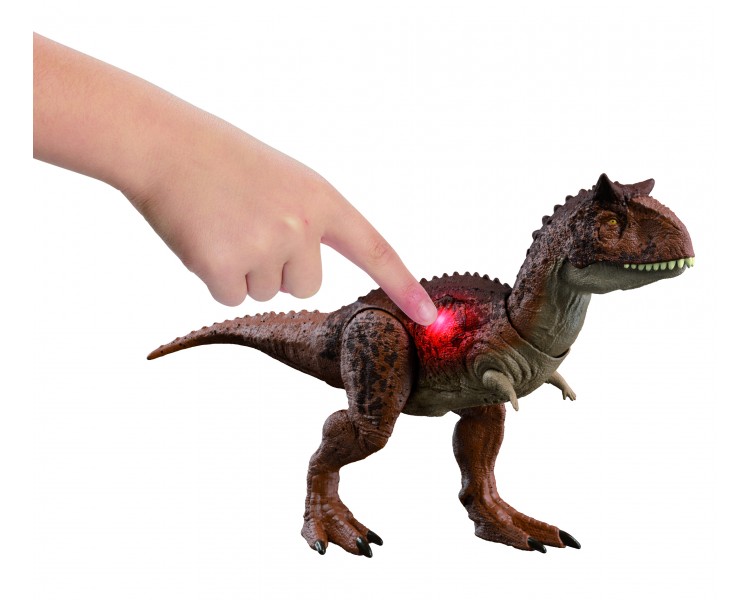 Figura mattel jurassic world carnotaurus