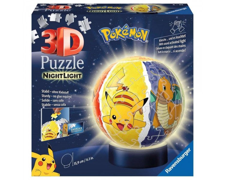 Puzzle 3d ravensburger nightlamp pokemon
