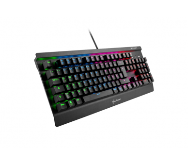 TECLADO GAMING SHARKOON SGK3 MECANICO RGB USB BLUE SWITCH