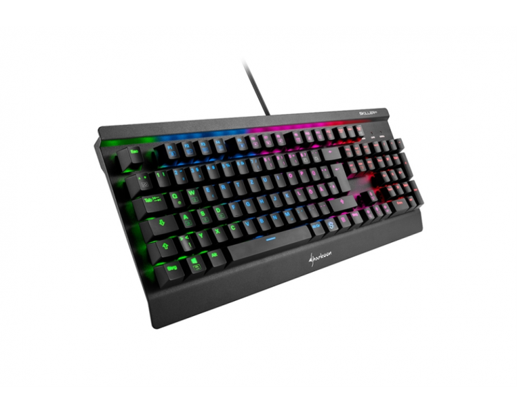 TECLADO GAMING SHARKOON SGK3 MECANICO RGB USB BLUE SWITCH