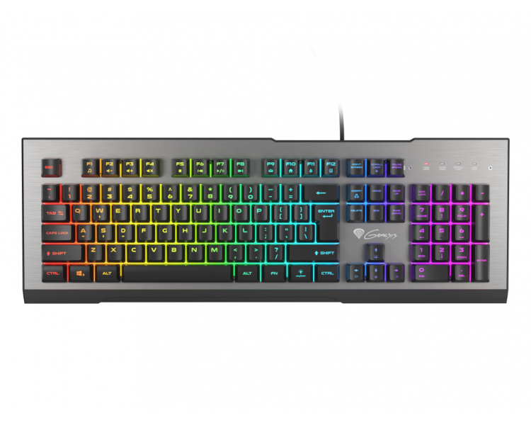 TECLADO GAMING GENESIS RHOD 500 RGB RETROILUMINADO ALUMINIO