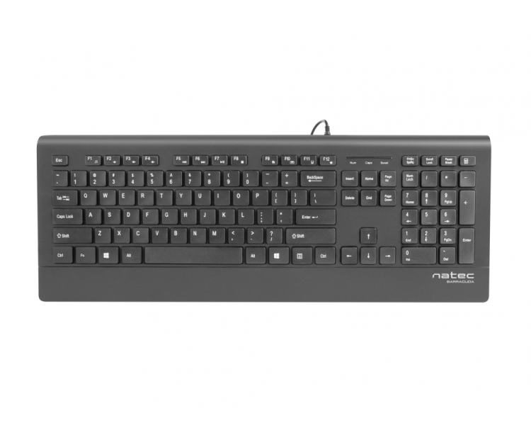 TECLADO NATEC BARRACUDA SLIM NEGRO