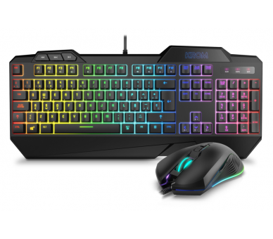 PACK KROM TECLADO SEMIMECANICO Y RATON KRUSHER SP