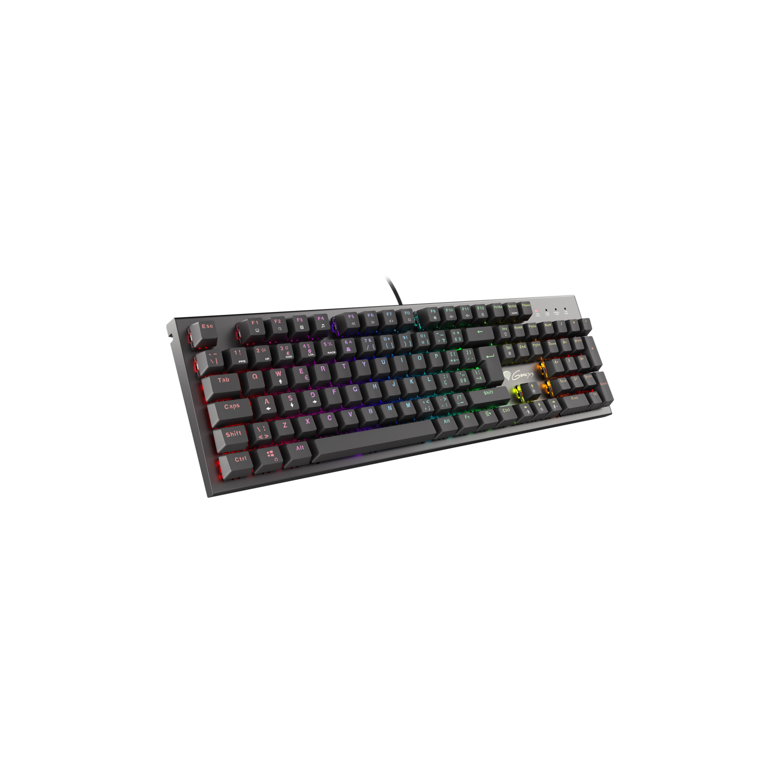 TECLADO GAMING GENESIS THOR 300 RGB PORTUGUES MECANICO RED SWITCH