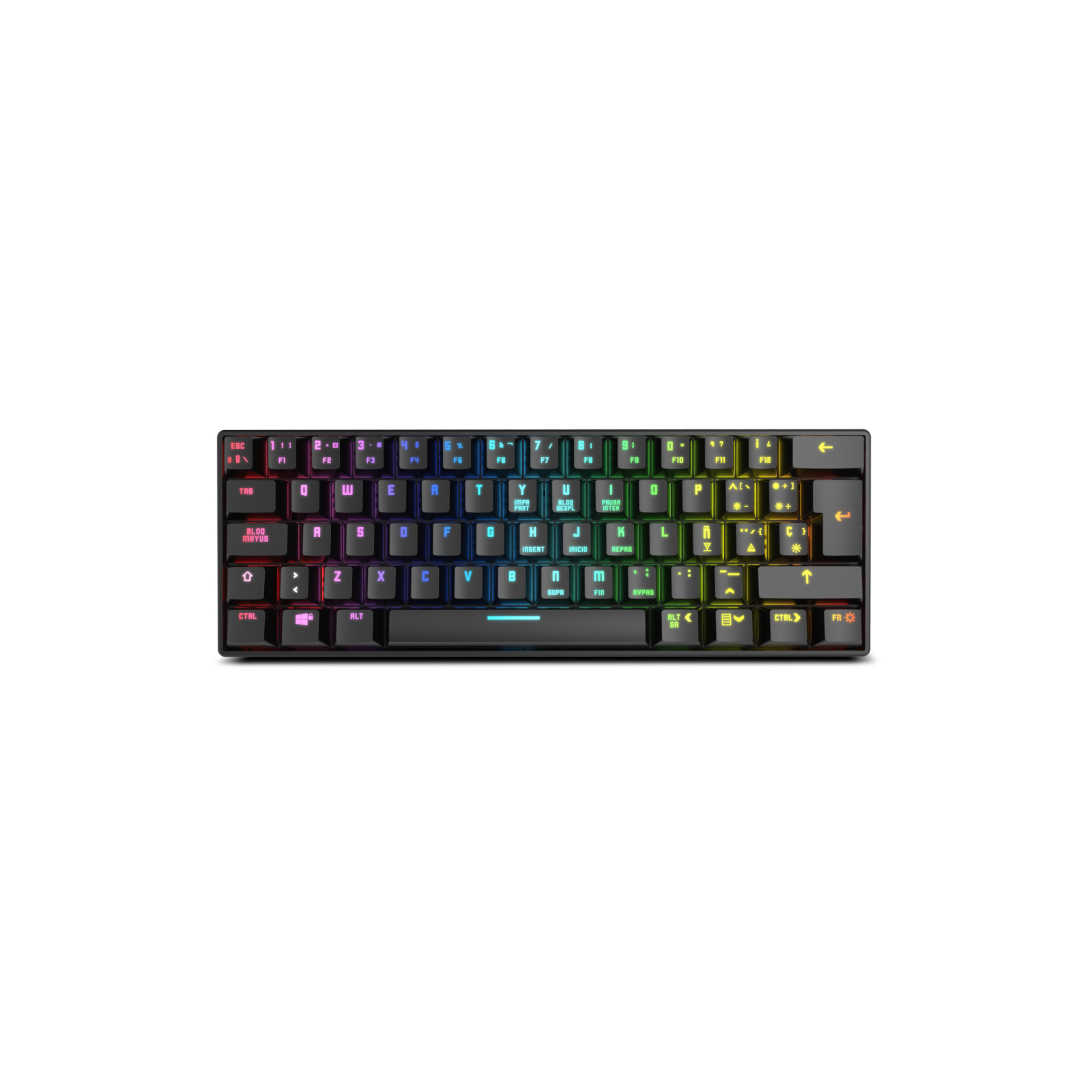 TECLADO MINI KROM GAMING KLUSTER RGB WIRELESS