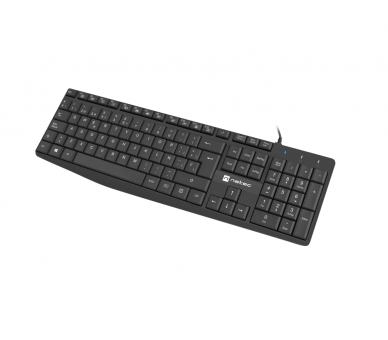 TECLADO NATEC NAUTILUS SLIM LAYOUT 106 TECLAS NEGRO