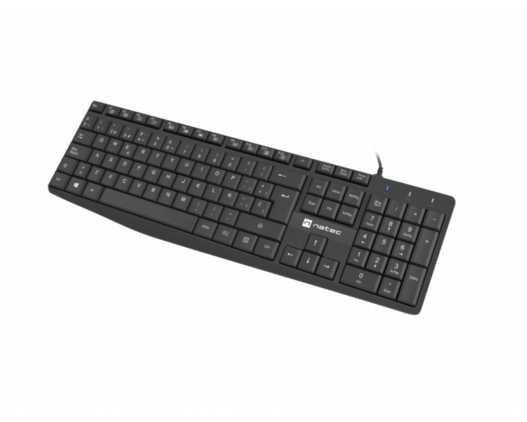 TECLADO NATEC NAUTILUS SLIM LAYOUT 106 TECLAS NEGRO