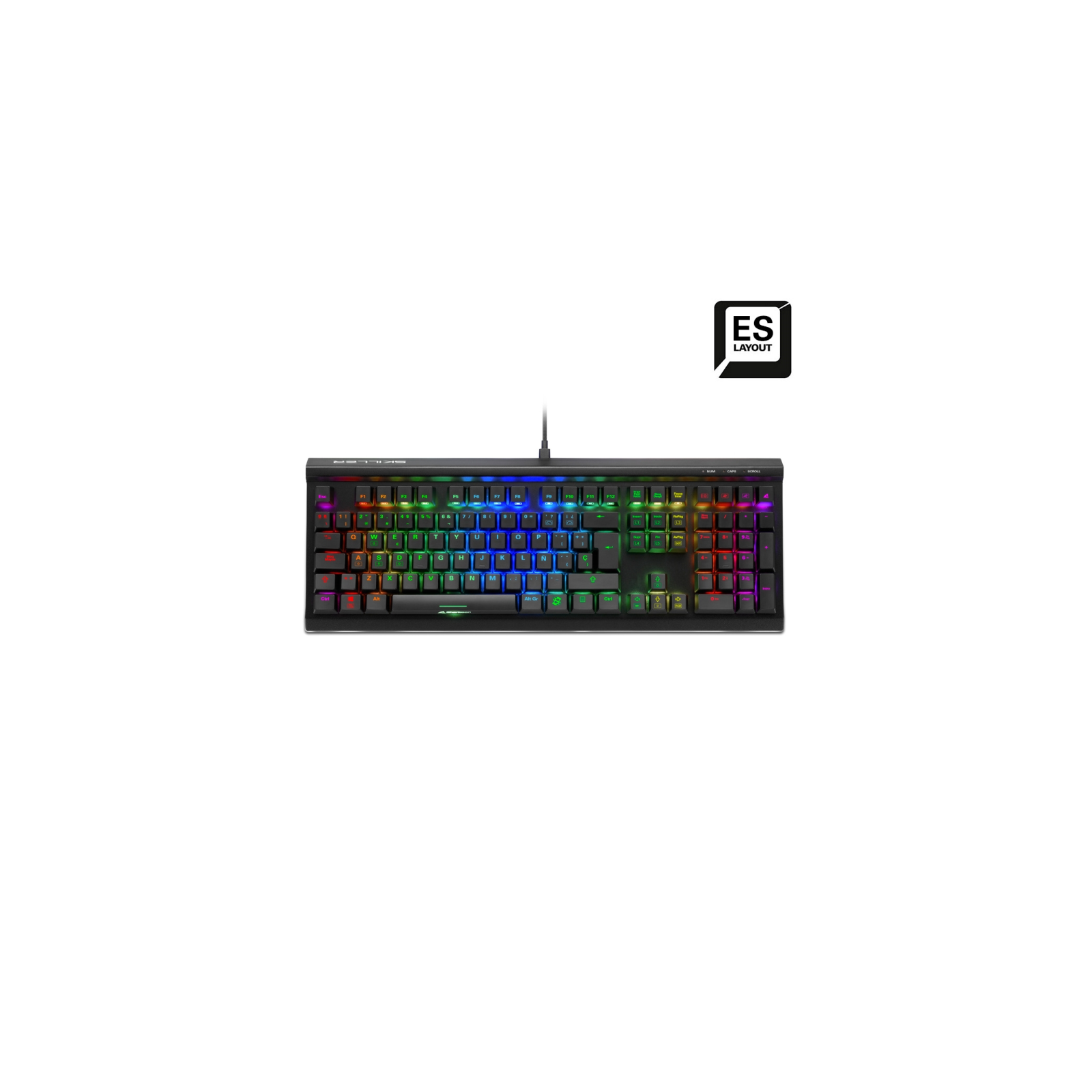 TECLADO GAMING SHARKOON SGK60 MECANICO RGB BROWN SWITCH