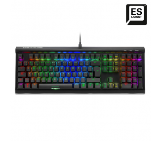 TECLADO GAMING SHARKOON SGK60 MECANICO RGB BROWN SWITCH