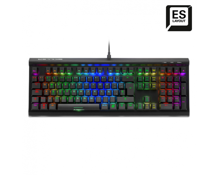 TECLADO GAMING SHARKOON SGK60 MECANICO RGB BROWN SWITCH