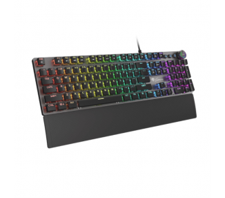 TECLADO GAMING GENESIS THOR 401 RGB MECANICO SWITCH KAIL MARRON ALUMINIO