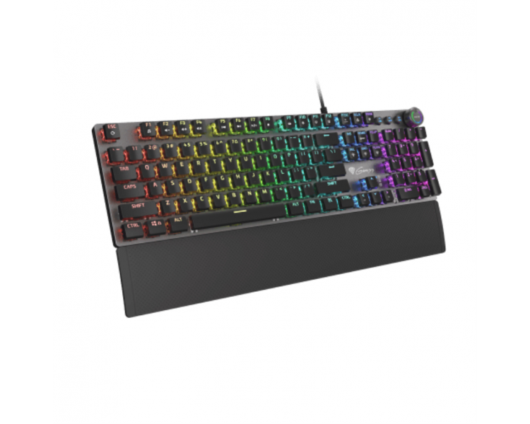 TECLADO GAMING GENESIS THOR 401 RGB MECANICO SWITCH KAIL MARRON ALUMINIO