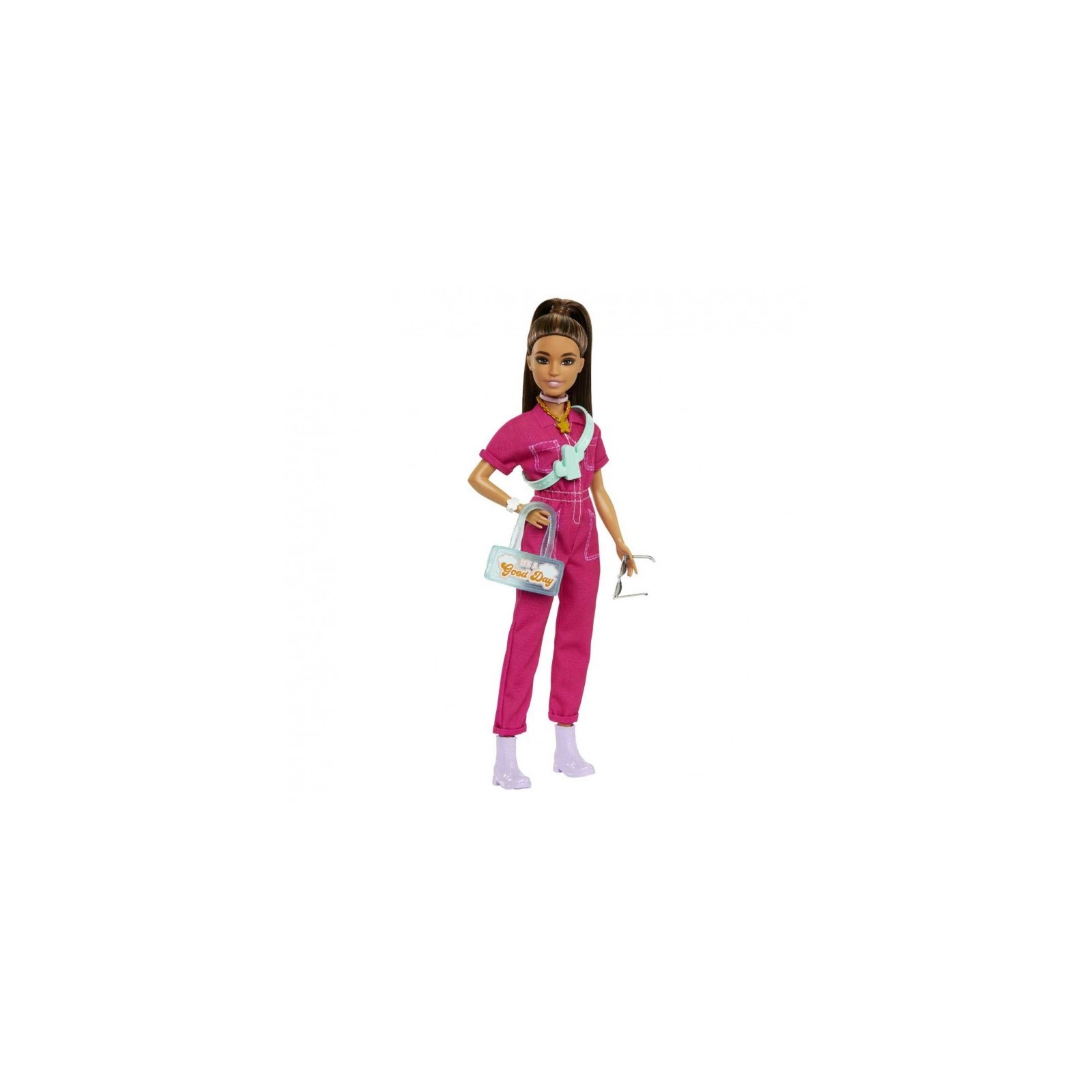 Muneca barbie mattel mono rosa