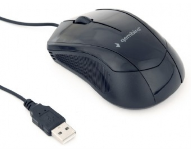 RATON GEMBIRD USB 1000 DPI NEGRO 3 BOTONES