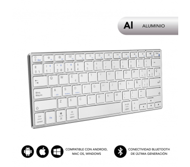 TECLADO SUBBLIM KEYBOARD ADVANCE COMPACT SILVER