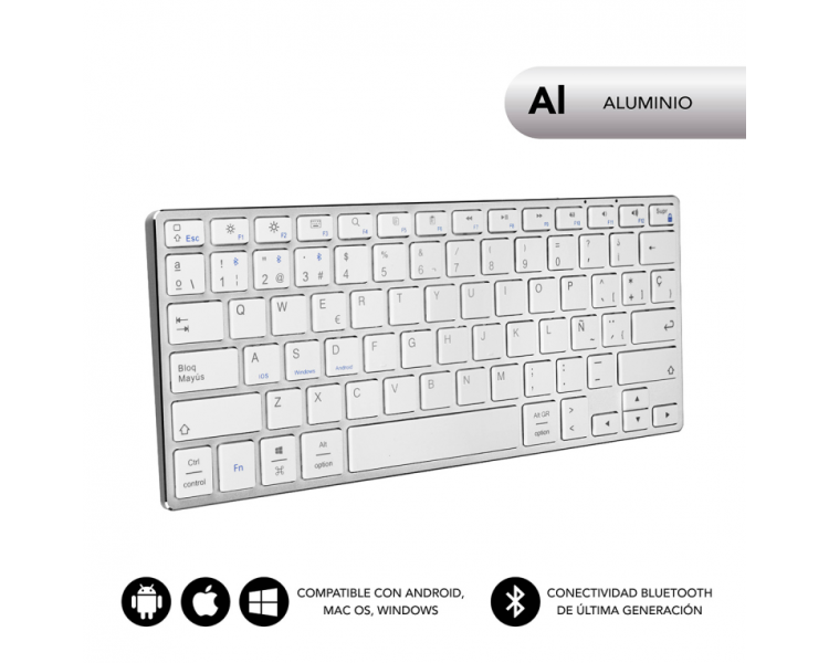 TECLADO SUBBLIM KEYBOARD ADVANCE COMPACT SILVER