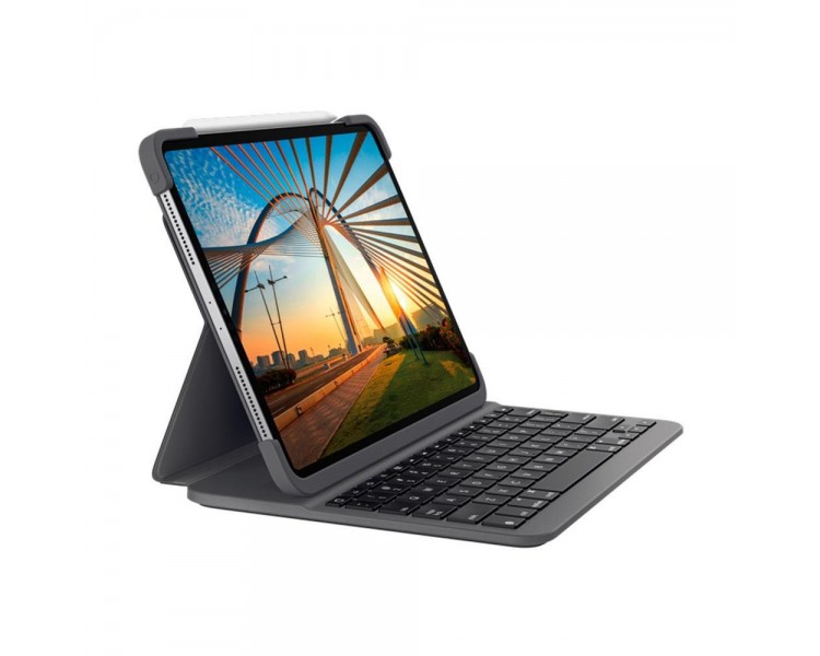 Funda logitech slim folio con teclado