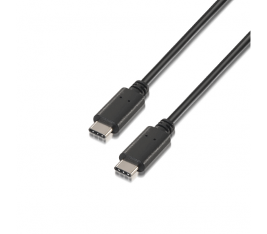 AISENS CABLE USB 20 3A TIPO USB C M USB C M NEGRO 05M